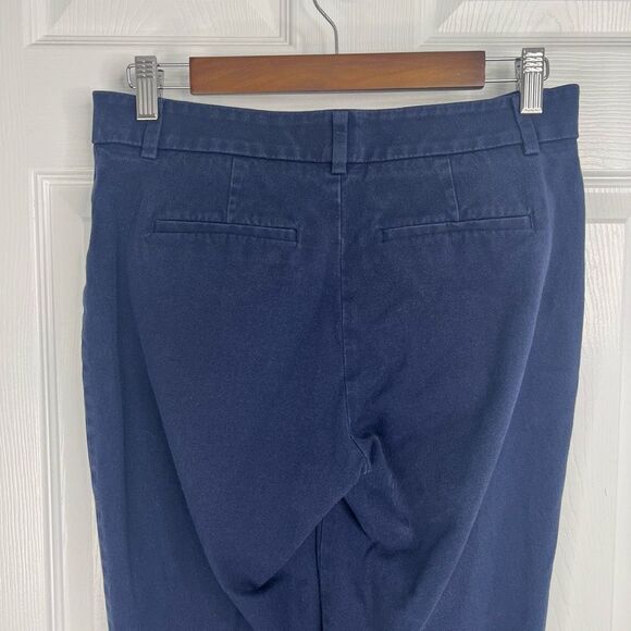 41 Hawthorn Navy Mid-Rise Flat Front Stretch Straight Leg Chino Trousers Size 4 - Picture 6 of 13
